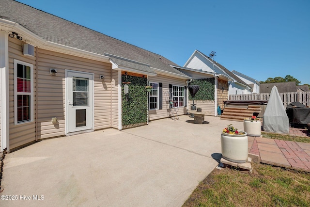 view of patio with fence