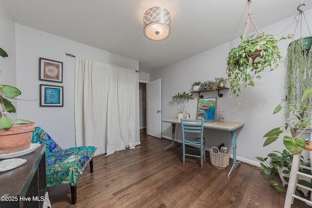 203 Mercer Rd, Jacksonville, NC 28546 - office area featuring wood finished floors and baseboards