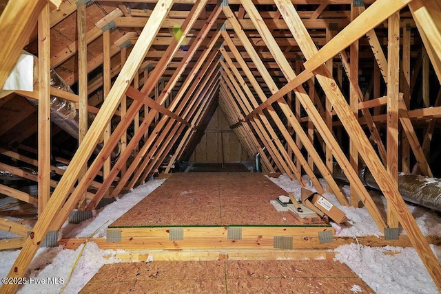 view of attic