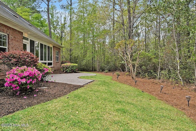 view of yard with a patio