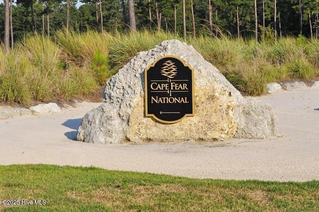view of community sign