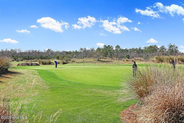 view of property's community with view of golf course