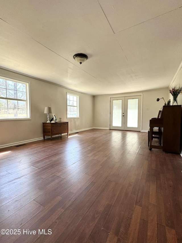 1309 Gaston Sellers Rd, Whiteville, NC 28472 - unfurnished living room with dark wood-style floors