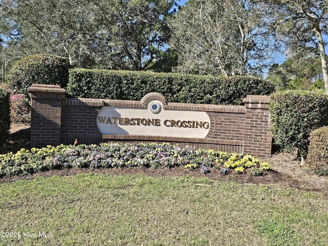 view of community sign