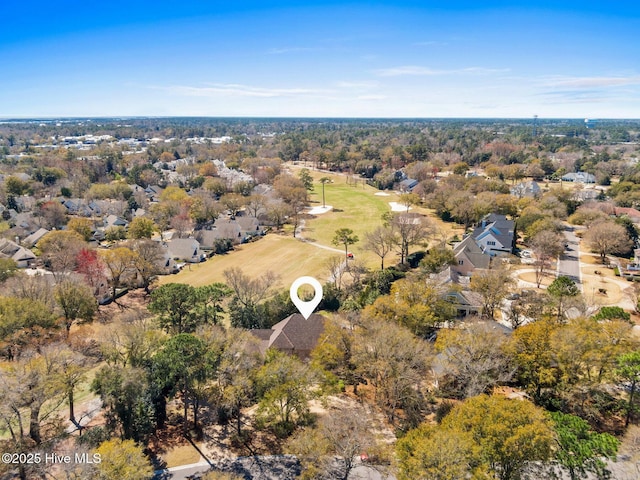 drone / aerial view with a residential view