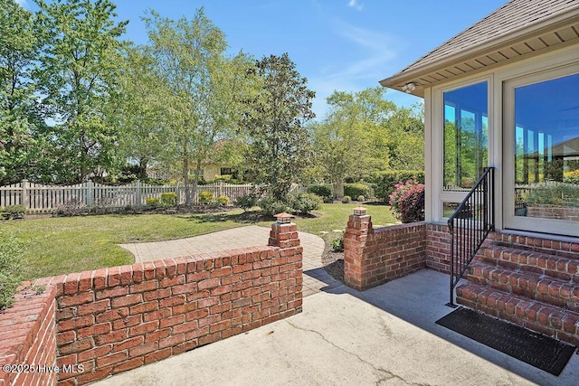 1061 Leesburg Dr, Leland, NC 28451 - view of patio / terrace featuring entry steps and fence
