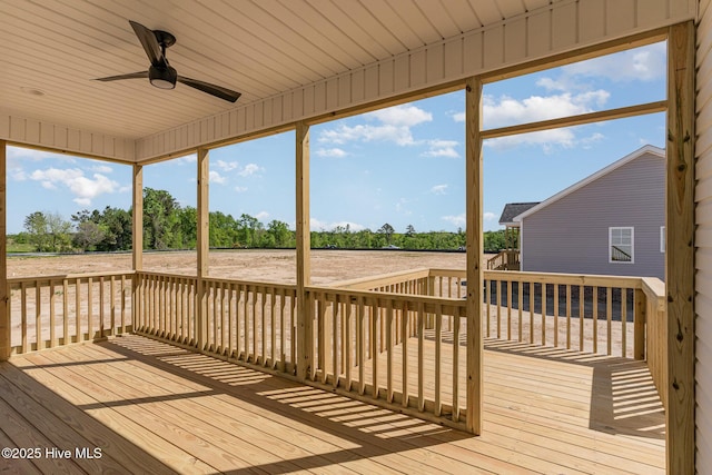 30 Tee Dr, Selma, NC 27576 - wooden deck with a ceiling fan