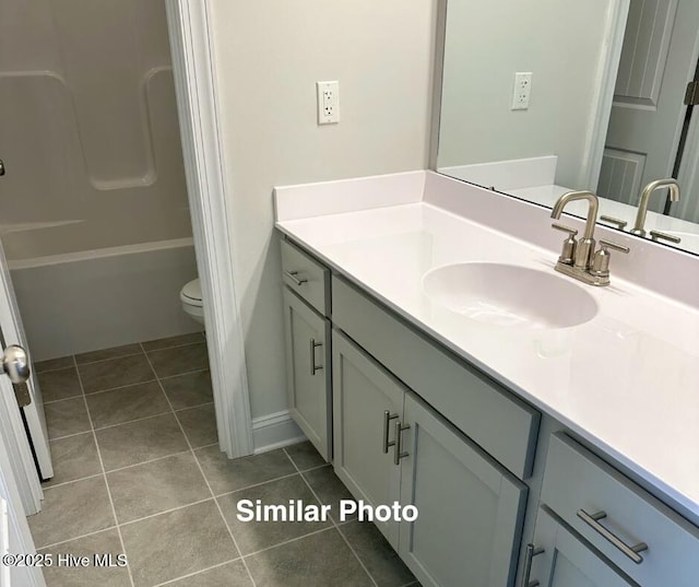 745 Secession Ln, Jacksonville, NC 28546 - full bath with tile patterned floors, tub / shower combination, toilet, and vanity