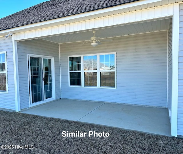 745 Secession Ln, Jacksonville, NC 28546 - view of patio / terrace with ceiling fan