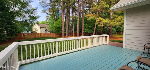2429 Falls River Ave, Raleigh, NC 27614 - view of wooden terrace