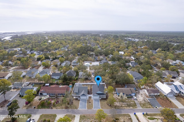 bird's eye view with a residential view