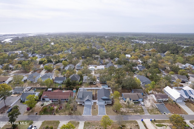bird's eye view with a residential view