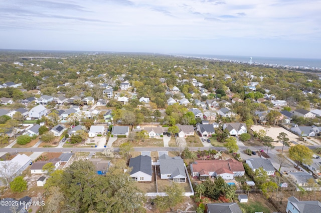 bird's eye view with a residential view