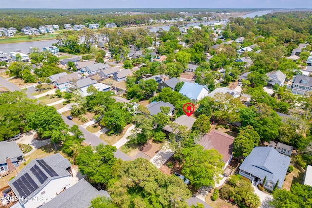 222 NE 36th St, Oak Island, NC 28465 - aerial view with a residential view and a water view
