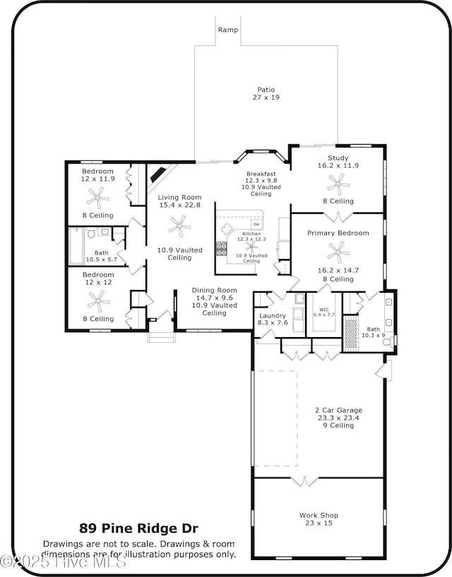 89 Pine Ridge Dr, Whispering Pines NC, 28327, 3 bedrooms, 2 baths house for sale