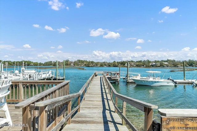 7522 Dunbar Rd, Wilmington, NC 28411 - dock area featuring a water view
