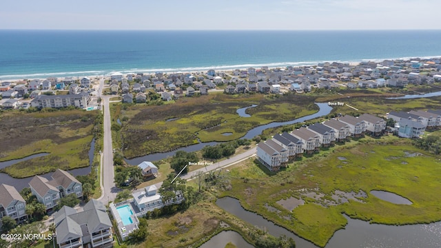 107 S Boca Bay Ln, Surf City, NC 28445 - aerial view of property and surrounding area with a nearby body of water and nearby suburban area