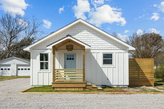 1615 Live Oak St Unit A & B, Beaufort, NC 28516 - view of front facade with an outbuilding and board and batten siding