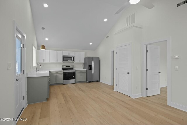 1615 Live Oak St Unit A & B, Beaufort, NC 28516 - kitchen with a sink, light countertops, visible vents, and stainless steel appliances
