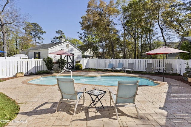 3001 E Yacht Dr, Oak Island, NC 28465 - view of pool featuring a fenced in pool, a patio area, and a fenced backyard