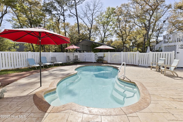 3001 E Yacht Dr, Oak Island, NC 28465 - view of swimming pool with a patio, a fenced backyard, and a fenced in pool