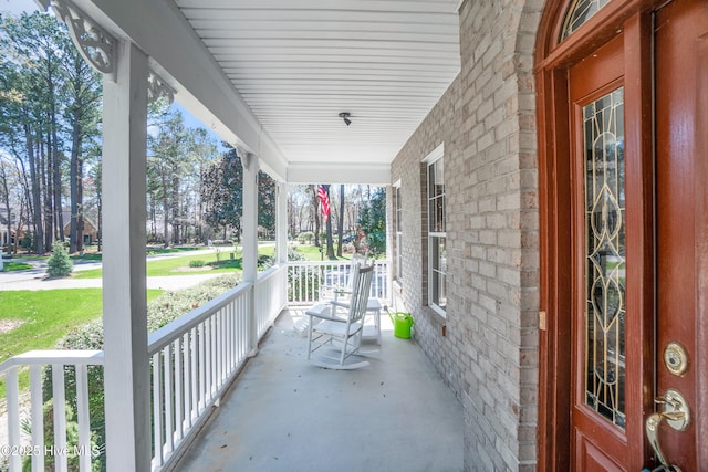 view of patio / terrace with a porch