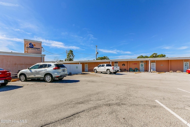 view of uncovered parking lot