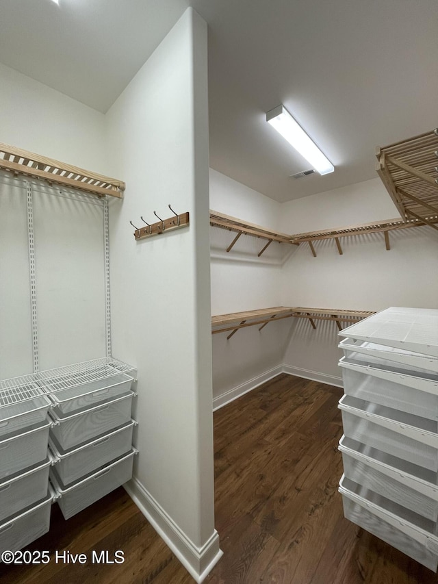 1325 Grandiflora Dr, Leland, NC 28451 - spacious closet with visible vents and wood finished floors