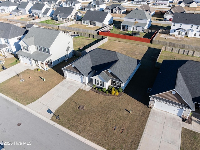 aerial view featuring a residential view