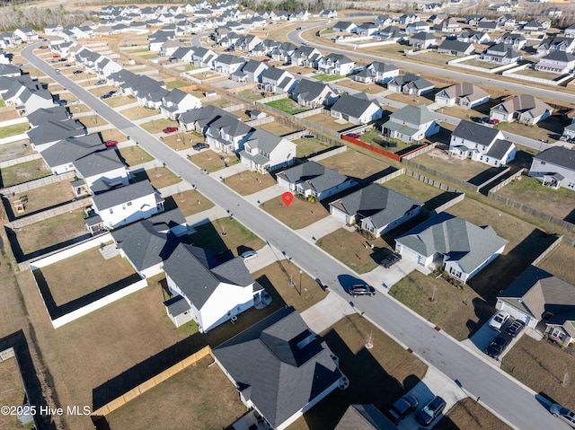 drone / aerial view with a residential view