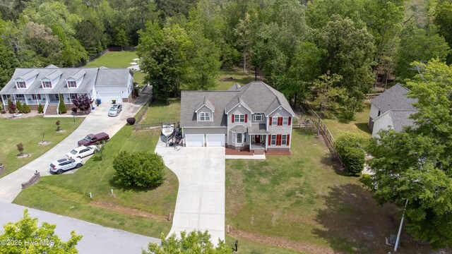 aerial view with a view of trees