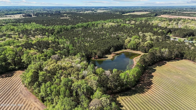 5635 Mckendree Church Rd, Tarboro, NC 27886 - aerial view with a water view and a forest view
