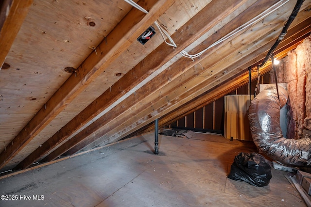view of attic