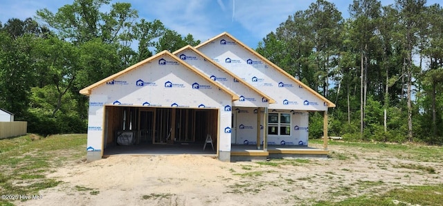 130 Buckskin Dr, Pollocksville, NC 28573 - property under construction featuring an attached garage and driveway