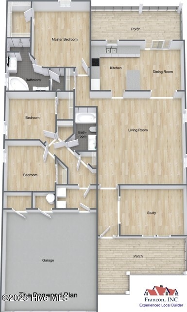 130 Buckskin Dr, Pollocksville, NC 28573 - floor plan / room layout