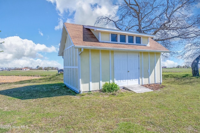 view of shed