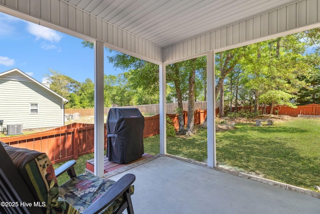 view of sunroom / solarium