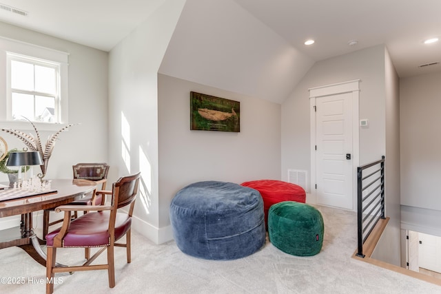 266 Twining Rose Ln, Holly Ridge, NC 28445 - interior space with carpet flooring, recessed lighting, and visible vents