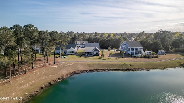 266 Twining Rose Ln, Holly Ridge, NC 28445 - bird's eye view featuring a water view