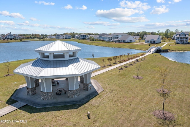 266 Twining Rose Ln, Holly Ridge, NC 28445 - aerial view with a residential view and a water view