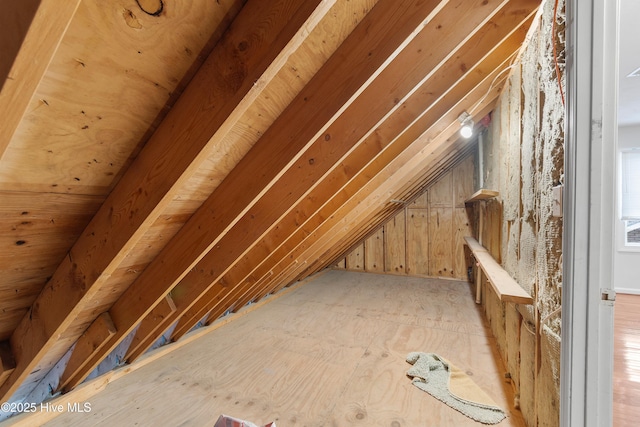 view of attic
