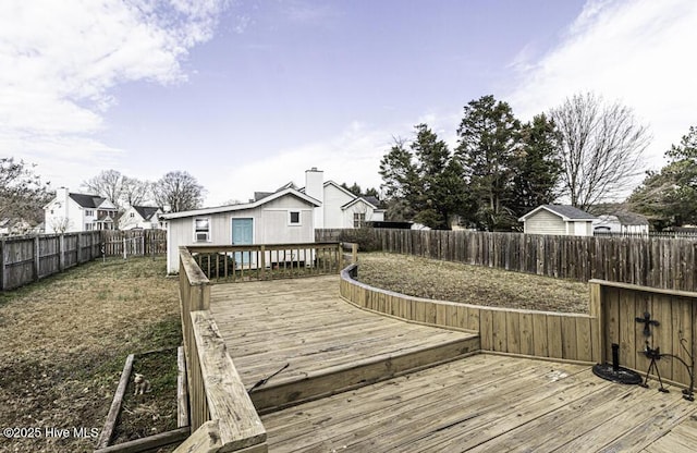 200 Emerson Dr, Rocky Mount, NC 27803 - wooden deck featuring a fenced backyard