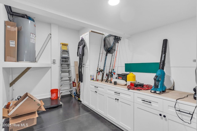 interior space with electric water heater