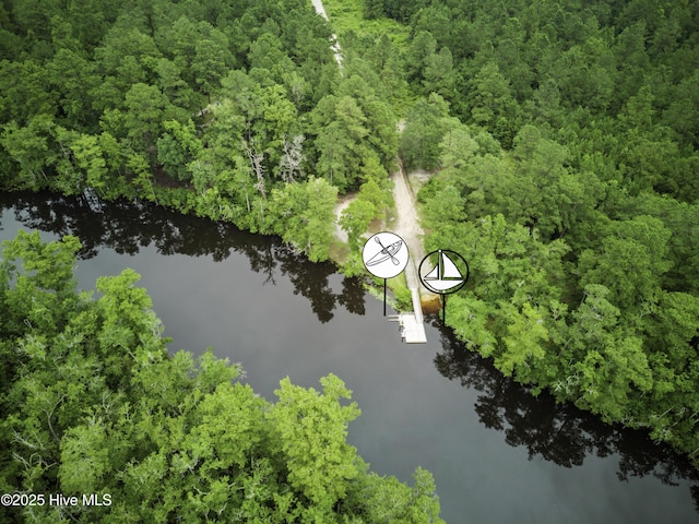 7801 Harrier Cir, Leland, NC 28451 - aerial view featuring a water view and a view of trees