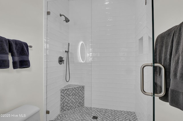 1409 Landfall Dr, Wilmington, NC 28405 - bathroom featuring a shower stall and toilet
