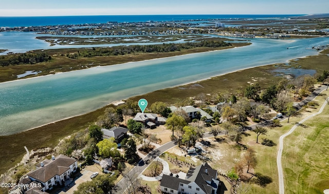 1409 Landfall Dr, Wilmington, NC 28405 - aerial view of property and surrounding area with unending shoreline
