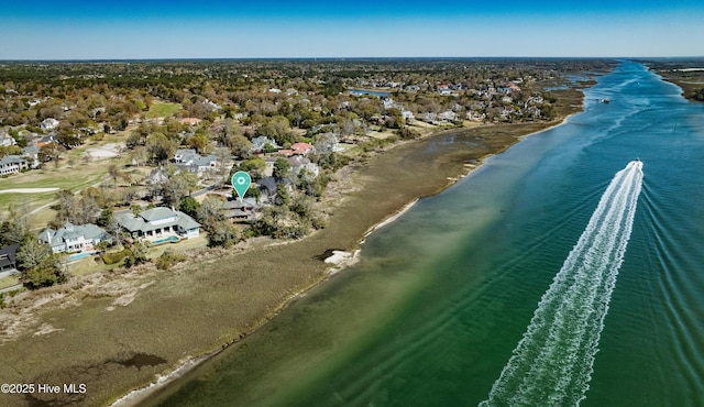 1409 Landfall Dr, Wilmington, NC 28405 - aerial perspective of suburban area featuring a nearby body of water