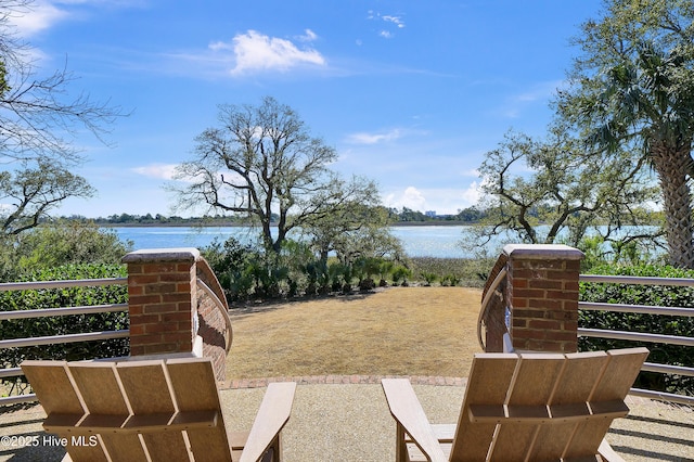 1409 Landfall Dr, Wilmington, NC 28405 - view of yard with a water view