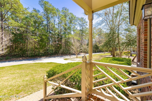 exterior space with a lawn