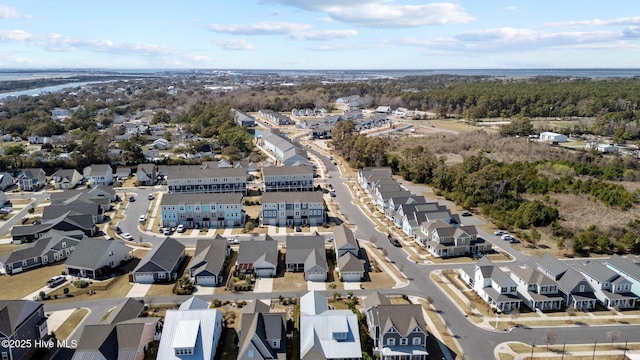 bird's eye view with a residential view